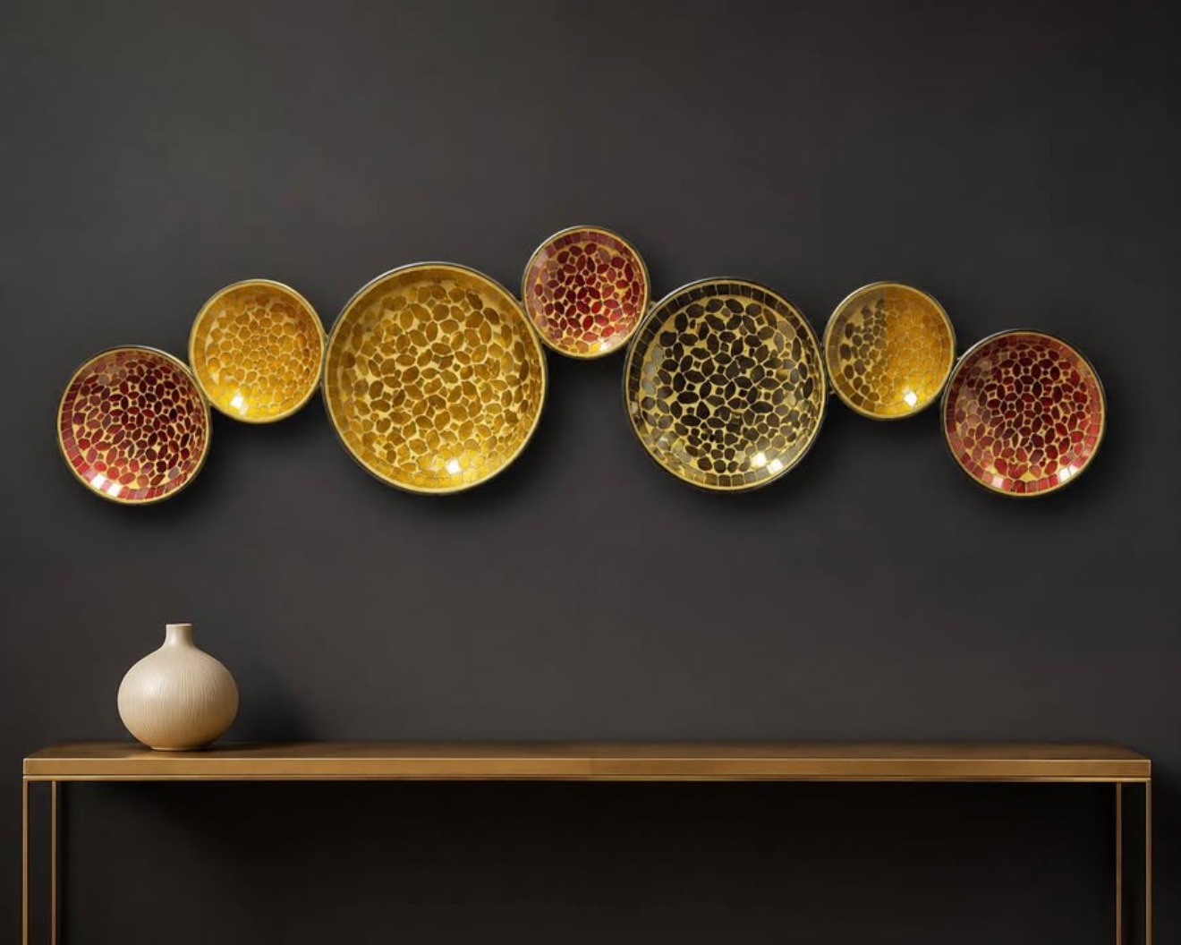Gold & Jewel-Tone Mosaic Wall Décor